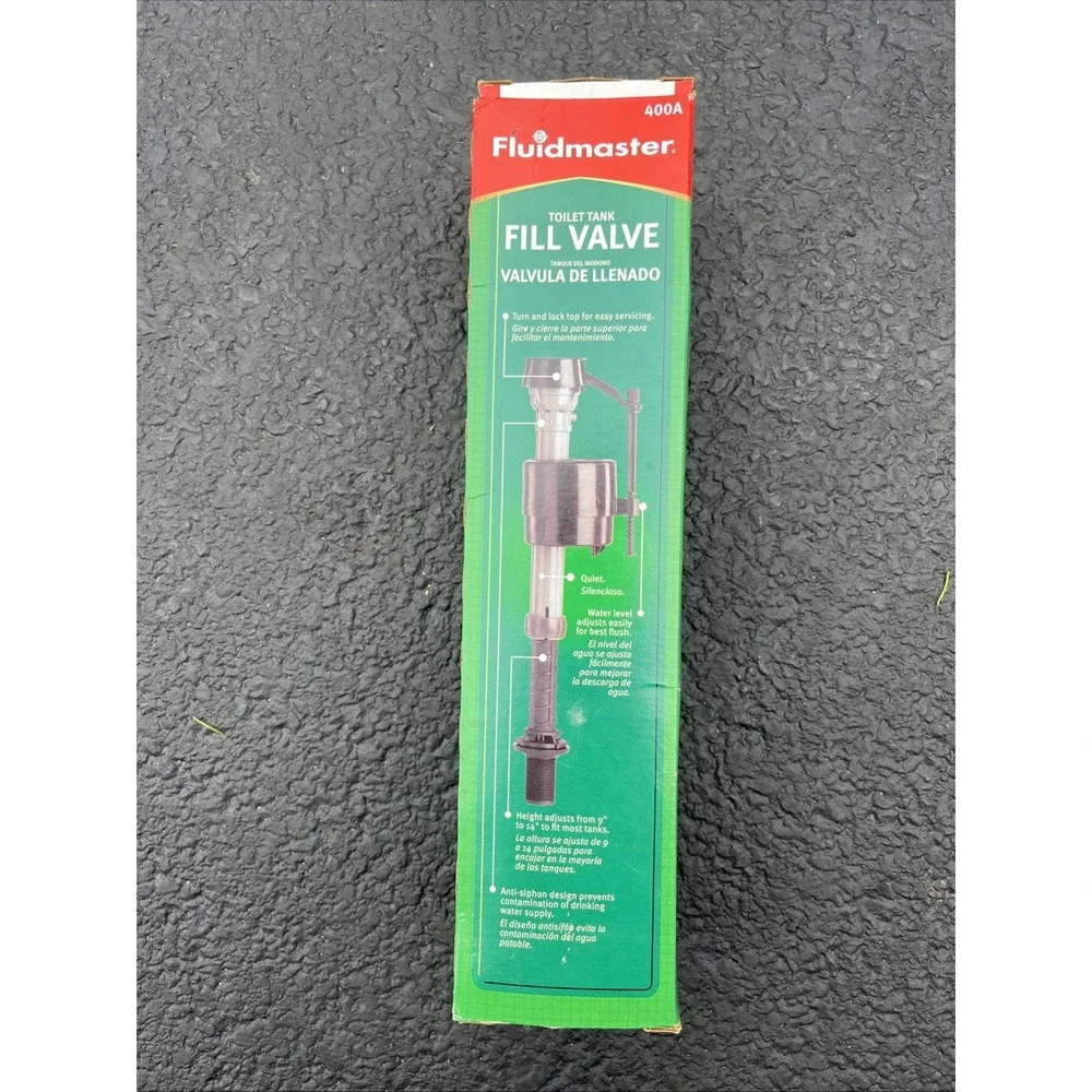 Fluidmaster 400A Universal Toilet Fill Valve Kit -‎ Easy To Install - New In Box